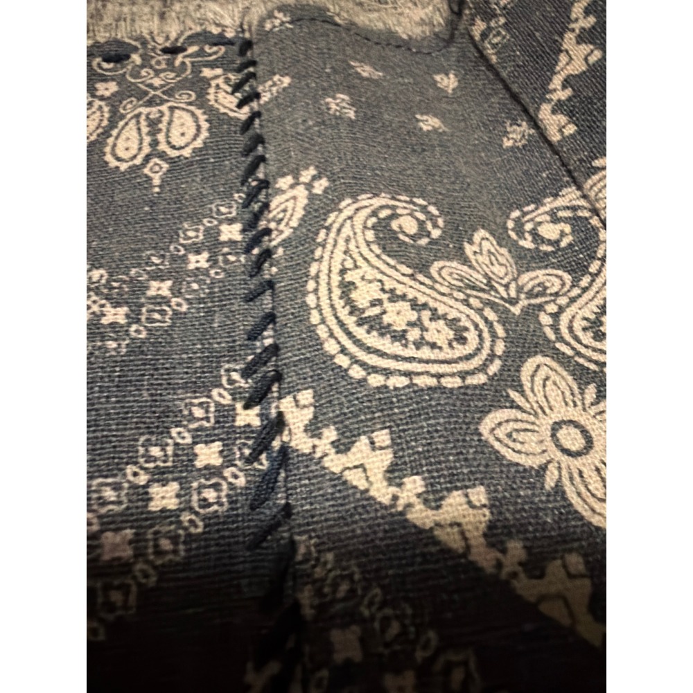 Jaded Gypsy Traveler Pants Blue Paisley Bandana Print Cotton  L/XL NEW IN PKG - Picture 9 of 10